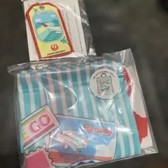《 미개봉 》JAL ①오리지날 건착 냅삭 ②키 홀더