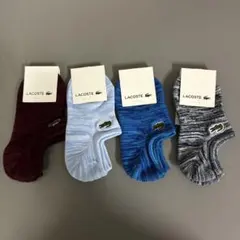 LACOSTE ショートソックス 4足セット23-25