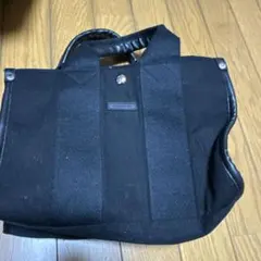 ブラックキャンバストートバッグ
