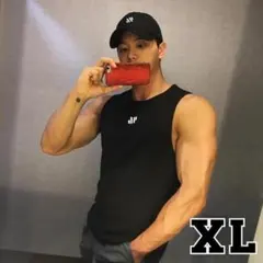 メンズ タンクトップ 黒 XL トレーニング 筋トレ スポーツ 速乾 吸汗