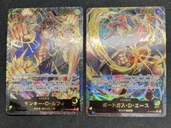 ルフィ　エース　リーダーパラレル　プレミアムカードコレクション　金文字　金箔押し