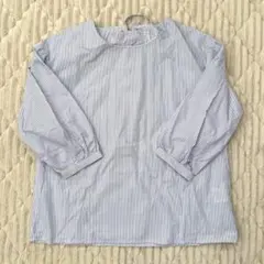 【美品】DRESKIPストライプ バルーンスリーブシャツ 八分袖のサムネイル