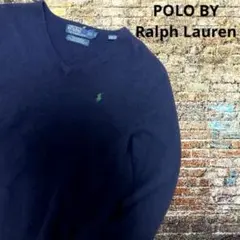 【古着】POLO BY RalphLauren ニットセーター　刺繍 Mサイズ