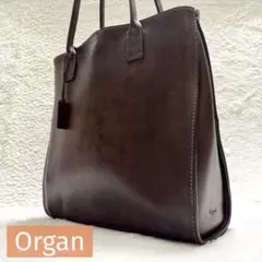 Organ オルガン しずくマチのトートバッグ 肩掛け HERZ 革製 ブラウン