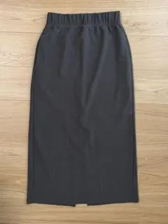 【美品】GU ラメ入りタイトスカート グレー M ロングスカート