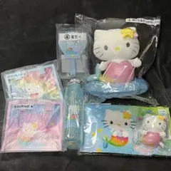 ハローキティ 当たりくじ ぬいぐるみ ウォーターボトル クリアバッグ