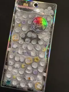 シマエナガ 光るジュエルプチドロップシール