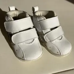 ホワイト 星柄 ベビーシューズ 12.5cm