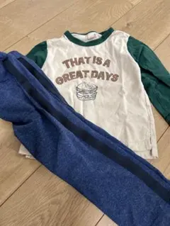 プティマイン　長袖カットソーとパンツセット　100