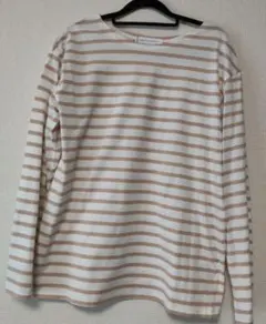 新品　URBAN RESEARCH　コットンボーダーカットソー　ベージュのサムネイル