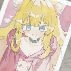 サ*ン様 【一点物】水彩手描きアナログイラスト オリジナル 【原画】