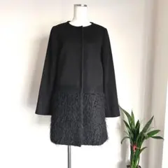 M-PREMIER エムプルミエ ウールコート 5.8万円 美品 ブラック