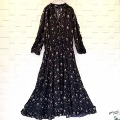 ポロラルフローレン ロングワンピース レース 花柄 フリル ロング丈 フレア