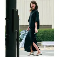 【新品】Mila Owen 短丈ワイドTウエストゴムスカートカットSET