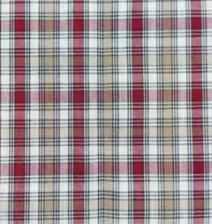 生地 ハギレ チェック 赤 レッド ベージュ レトロ 綿 2枚セット