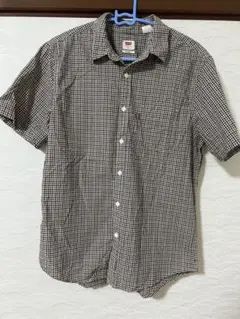 Levi’s 半袖チェックシャツ Mサイズ ブラウン系のサムネイル