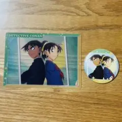 名探偵コナン　OPカットコレクション　缶バッジ　クリアカード　服部平次　遠山和葉