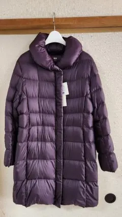 89　14日まで❗ユニクロ　ウルトラライトダウン　ショールカラーコート　XL　紫