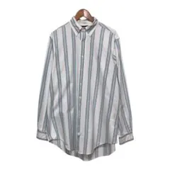 90s POLO ラルフローレン　ビンテージ長袖ストライプシャツ　刺繍ポニーロゴ