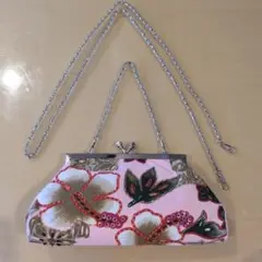 ハイビスカス 柄 3way パーティーバッグ ピンク