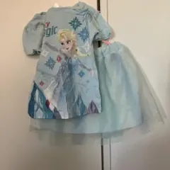 エルサ Tシャツとスカート　サイズ110 水色