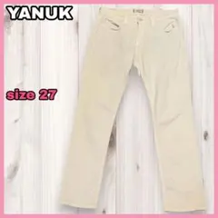 ヤヌーク YANUK KAY ウールミックスストレッチパンツ リラックスドスリム