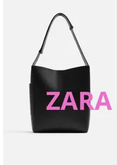 即発送！送料込　ZARA トートバッグ ブラック3113/520/800