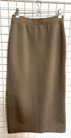 【美品】ドライスウェットナローマキシスカート ユニクロ ブラウン