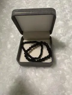 ブラックビーズ ブレスレット 2本セット フォーマル 冠婚葬祭 上品 新品