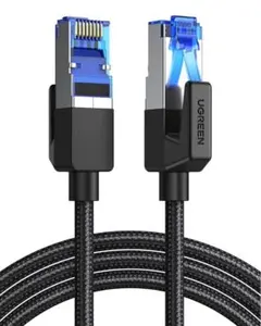 UGREEN LANケーブル CAT8 1M メッシュLANケーブル 超光速