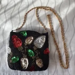 ライトデザイン ビーズバッグ パーティにも 普段使いにも