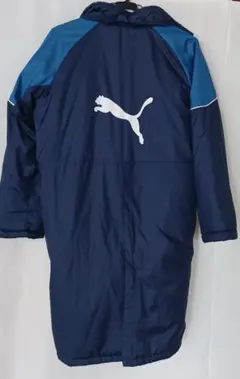 PUMA ネイビー ダウンコート フード付き