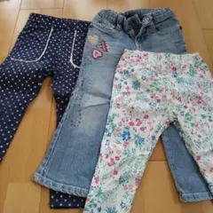 ブランシェス　branshes　ボトムスセット（ネイビー・花柄）