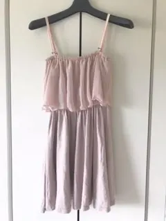 美品　DaTuRa フレアキャミソール　ベアトップ　チューブトップ　青みピンク