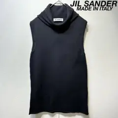 希少 JIL SANDER 上質 タートルネック デザイン ノースリーブ ニットのサムネイル