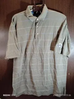 TOMMY HILFIGER GOLF ポロシャツ L カーキ
