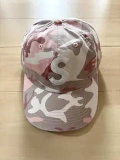 シュプリーム　Pigment Coated S Logo 6-Panel　桃カモ