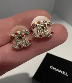 シャネル ココ ロゴ マルチカラー ピアス