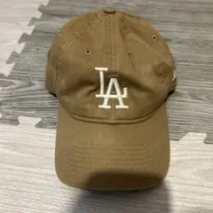 New Era LAロゴ刺繍ブラウンキャップ 9TWENTY