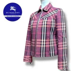 美品 バーバリーブルーレーベル ステッチ シングル レザージャケット ライダース 2025年最新】BURBERRY BLUE LABEL レディース シングル