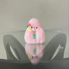 レトロポップ　もこふわちゃん　ピンク花