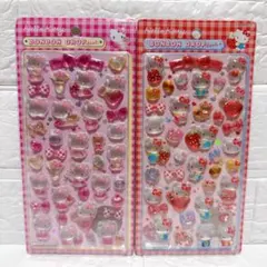 【正規品✨】サンリオ ハローキティ ピンク 赤 ボンボンドロップシール 2枚