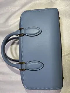 レア　COACH ライトブルー レザー ハンドバッグ