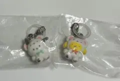 サンリオ　ふわふわスノー　ポムポムプリン　ポチャッコ　めじるしアクセサリー