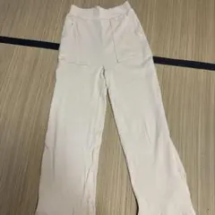 レディース GU ワイドパンツ 白