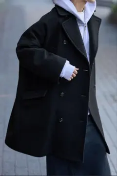 ［美品］2023AW⭐︎FRAMeWORK　ロングPコート　ネイビー