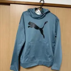 新品未使用品　PUMA フード付きパーカー 青