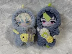 【黄緑】 恐竜 にじぱぺっと ぬい服 ポシェット 10cm きぐるみ セット