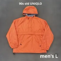 90s old uniqlo アノラックパーカー オレンジ L