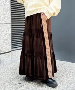 CPCM 【U.S. POLO ASSN. 】ティアードスカート　ブラウン